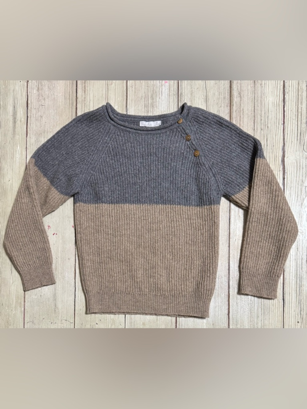 Patachou knit sweater 6y boys cashmere/wool/poly/viscose blend